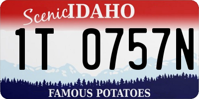 ID license plate 1T0757N