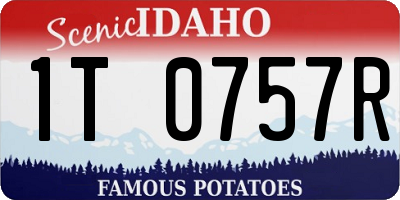 ID license plate 1T0757R