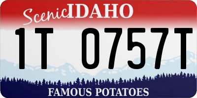 ID license plate 1T0757T