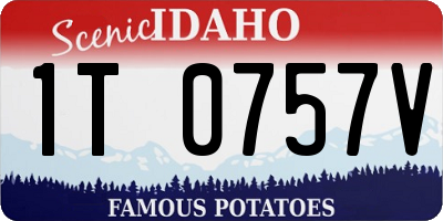 ID license plate 1T0757V