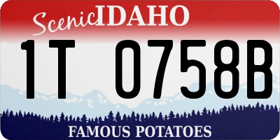 ID license plate 1T0758B