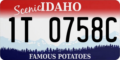ID license plate 1T0758C