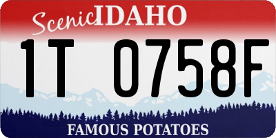ID license plate 1T0758F