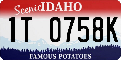 ID license plate 1T0758K