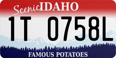 ID license plate 1T0758L