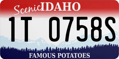 ID license plate 1T0758S