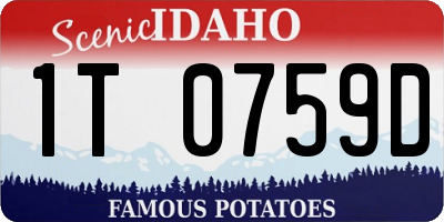 ID license plate 1T0759D