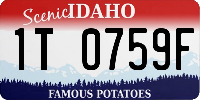 ID license plate 1T0759F