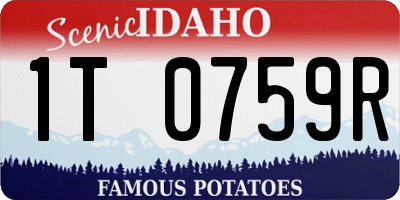 ID license plate 1T0759R