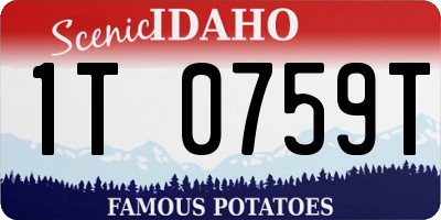 ID license plate 1T0759T