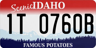 ID license plate 1T0760B