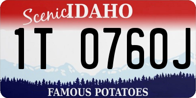 ID license plate 1T0760J