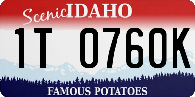 ID license plate 1T0760K