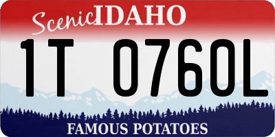 ID license plate 1T0760L