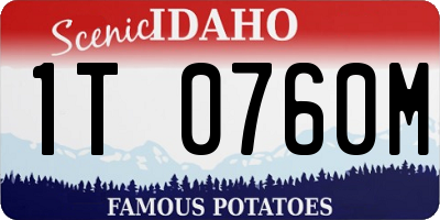 ID license plate 1T0760M