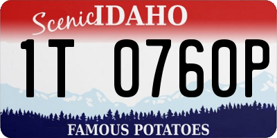 ID license plate 1T0760P