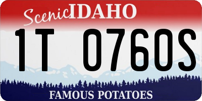 ID license plate 1T0760S