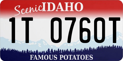 ID license plate 1T0760T