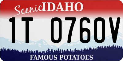 ID license plate 1T0760V