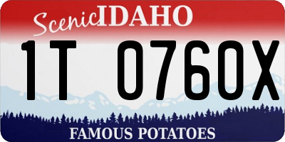 ID license plate 1T0760X