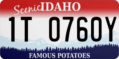 ID license plate 1T0760Y