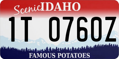 ID license plate 1T0760Z