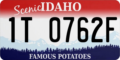 ID license plate 1T0762F