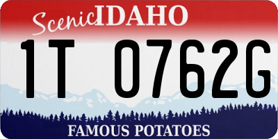 ID license plate 1T0762G