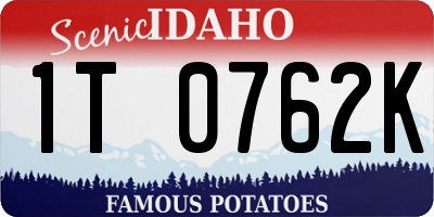 ID license plate 1T0762K