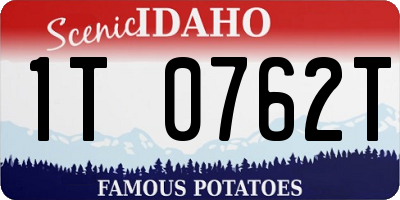 ID license plate 1T0762T