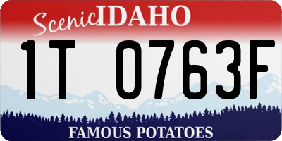 ID license plate 1T0763F