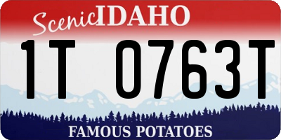 ID license plate 1T0763T