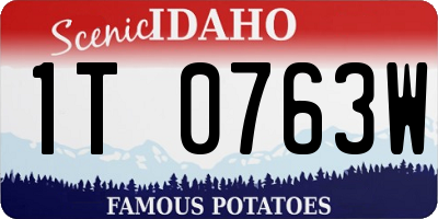 ID license plate 1T0763W