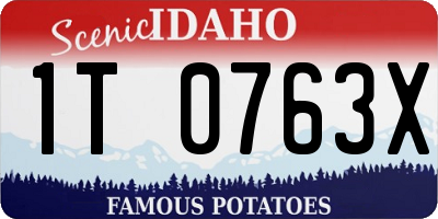 ID license plate 1T0763X