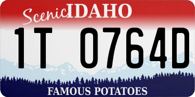 ID license plate 1T0764D