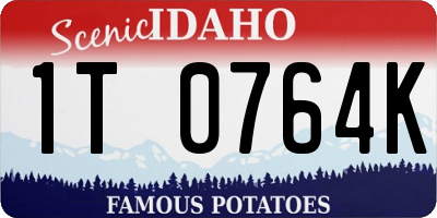 ID license plate 1T0764K