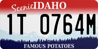 ID license plate 1T0764M