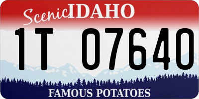 ID license plate 1T0764O