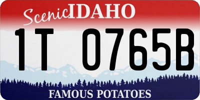ID license plate 1T0765B