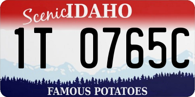 ID license plate 1T0765C