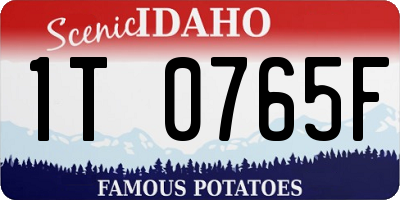 ID license plate 1T0765F