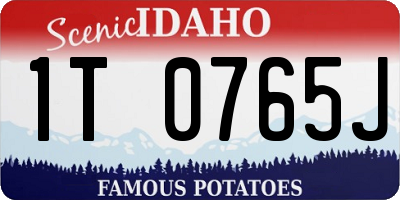 ID license plate 1T0765J