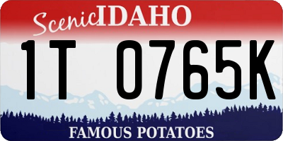 ID license plate 1T0765K