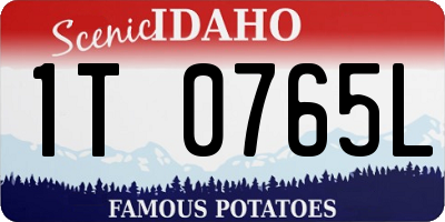 ID license plate 1T0765L