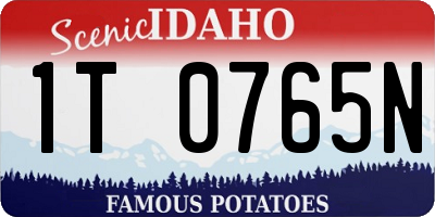 ID license plate 1T0765N