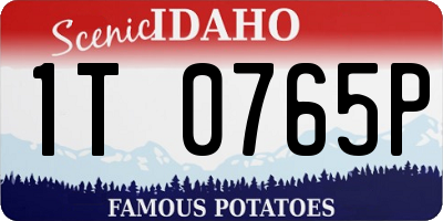 ID license plate 1T0765P