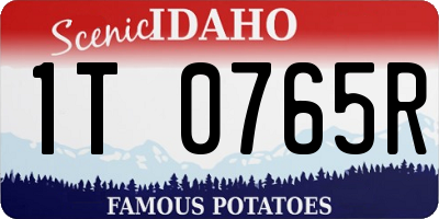 ID license plate 1T0765R