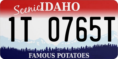 ID license plate 1T0765T