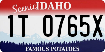 ID license plate 1T0765X