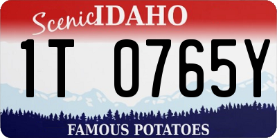 ID license plate 1T0765Y